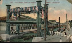 Lift Bridge, Estero de Binondo Manila, Philippines Southeast Asia Postcard Postcard Postcard