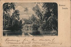 Samoa Inseln Fluss-Scenerie auf Savai, River-Savai Savaiʻi, Samoa Islands South Pacific Postcard Postcard Postcard