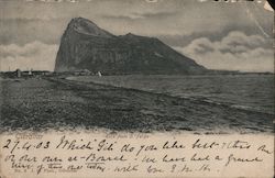 Rock of Gibraltar as seen from the San Felipe Postcard