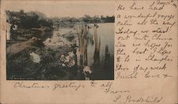 Native Washing Clothes Postcard