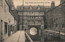 High Bridge and Glory Hole, Lincoln England Lincolnshire Postcard Postcard Postcard