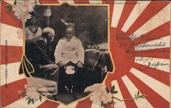 Interview Between Admiral Tōgō and Foreign Correspondent Japan Postcard Postcard Postcard