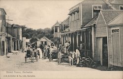 Street Scene, Barbados Postcard