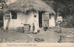Peasants Home in the Danish West Indies Postcard