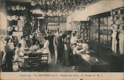 Tourist day - Chs Delinois and Co - Panama Hat Store - St. Thomas D. W. I. Postcard