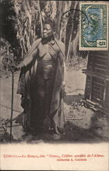 CONGO - Ka Manga, dite "Mama" Célébre sorcière de l'Alima. Collection A. Courbola Africa Postcard Postcard Postcard