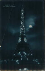 Vue de nuit La Tour Eiffel Postcard