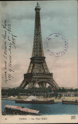 La Tour Eiffel (with river Seine) Postcard