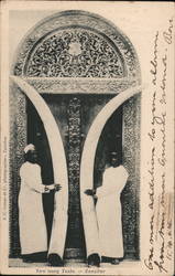 Two ivory tusks - Zanzibar Postcard