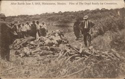 Piles of the Dead Ready for Cremation Postcard
