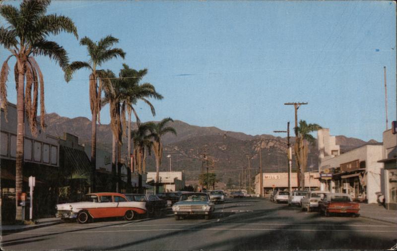 Looking Northeast up Linden Avenue Carpinteria California