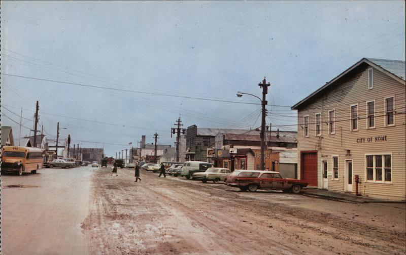 Main Street with City Hall Nome Alaska Mike Roberts