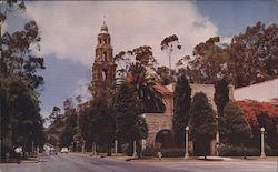 Plaza de Panama and California Tower, Balboa Park Postcard