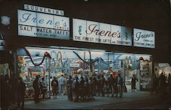 Night View of Irene's gift shop Postcard