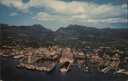 Aerial View of Honolulu Postcard