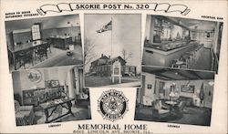 Skokie Post No. 320 - Memorial Home Illinois Postcard Postcard Postcard