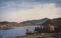 View of Lake Placid from Signal Hill with Whiteface Mountain in the Background Postcard