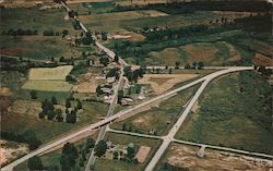 Aerial View of the Cloverleaf at Junction of Rts. 12 & 28 Alder Creek, NY Postcard Postcard Postcard