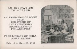 An Exhibition of Books from the Stocks of the Antiquarian Booksellers Philadelphia, PA Postcard Postcard Postcard