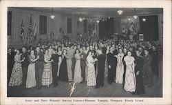 Formal Dance of the Army and Navy Masonic Service Center - Masonic Temple Newport, RI Postcard Postcard Postcard