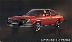 Nova Custom 4- Door Sedan, Chevrolet Cars Postcard Postcard Postcard