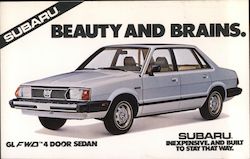 Subaru GL FWD 4 DOOR SEDAN Postcard