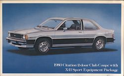 1980 Citation 2-Door Club Coupe Cars Postcard Postcard Postcard