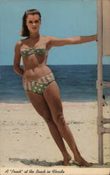 A "Peach" at the Beach in Florida Postcard