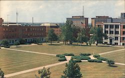 Campus Quadrangle Indiana State College Postcard