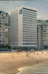 Leme Palace Hotel - Copacabana Beach Brazil Postcard Postcard Postcard