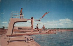 Swimming Pool Lake Texoma Lodge Mead, OK Postcard Postcard Postcard