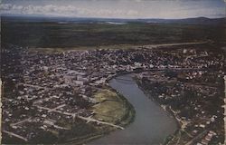 Aerial View of the City Fairbanks, AK Postcard Postcard Postcard