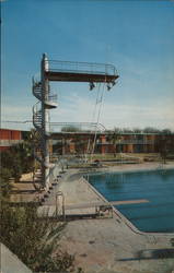 The Shamrock Hilton Swimming pool and Diving Board Postcard