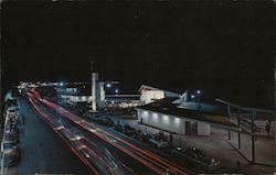 Ocean Boulevard at Night Hampton Beach, NH Carleton Allen Postcard Postcard Postcard