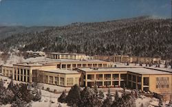 Glorieta Baprist Assembly - New Mexico Hall - Winter Scene Postcard