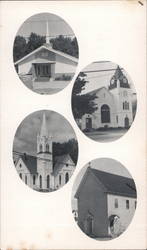 Baptist, Congregational, Methodist, and St. Raymond's Churches New Hampshire Postcard Postcard Postcard