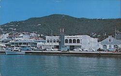Waterfront Scene in Charlotte Amalie, St. Thomas Postcard