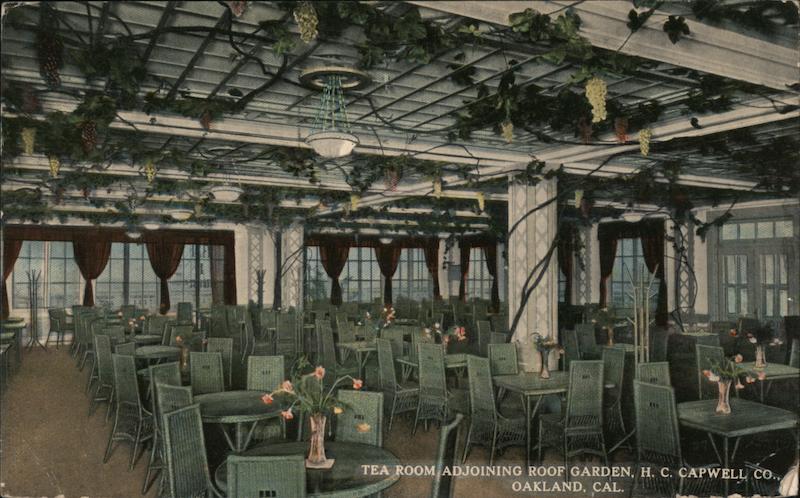 Tea Room Adjoining Roof Garden, H.C. Capwell Co. Oakland California