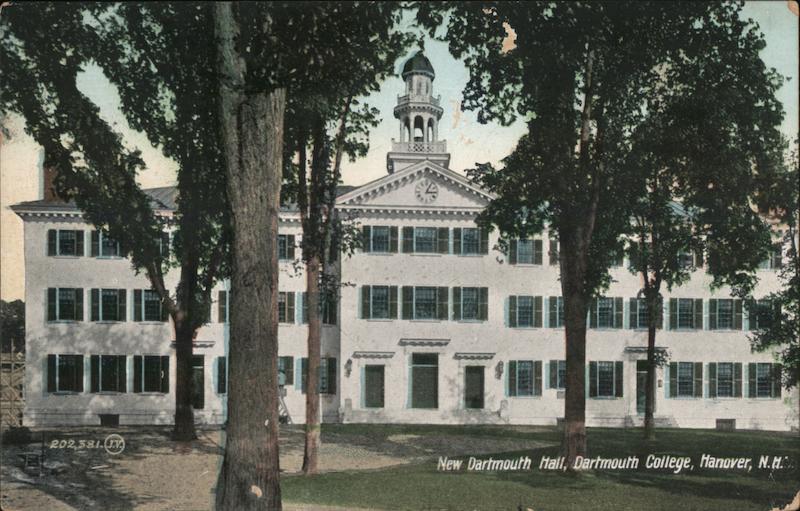 New Dartmouth Hall, Dartmouth College Hanover, NH Postcard