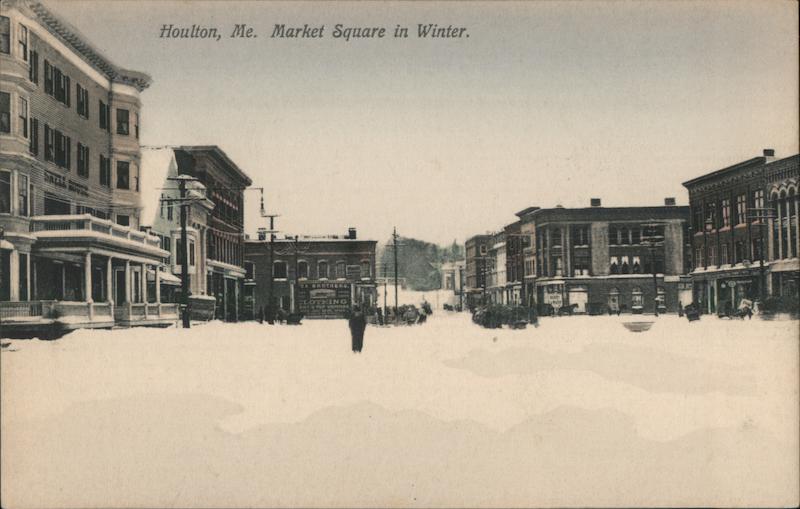 Market Square in Winter Houlton Maine