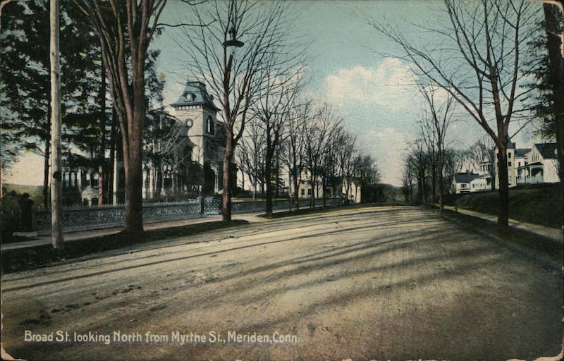 Broad St. Looking North From Myrthe St. Meriden Connecticut