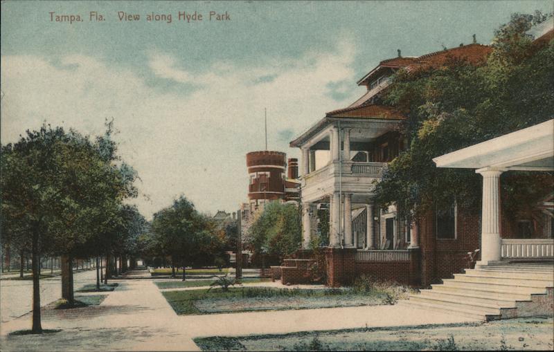 View along Hyde Park Tampa Florida