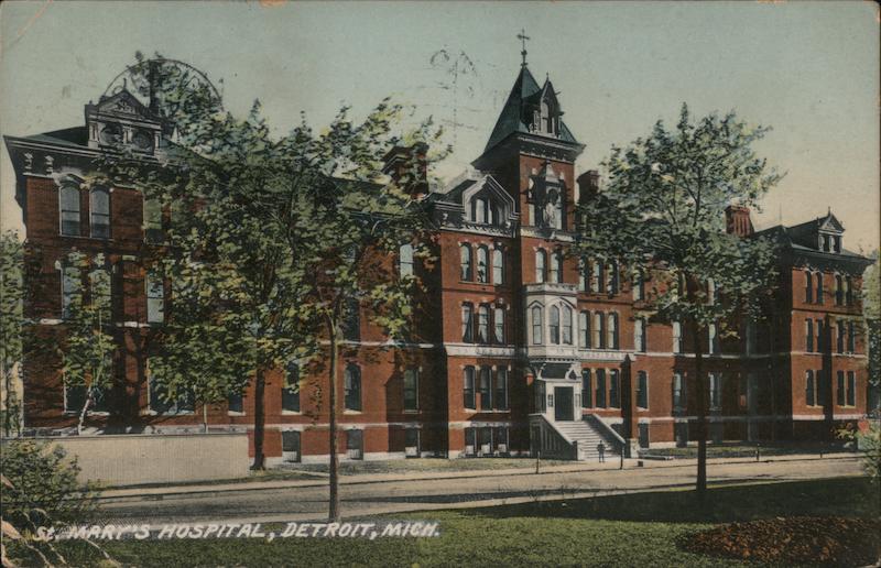 St. Mary's Hospital Detroit, MI Postcard