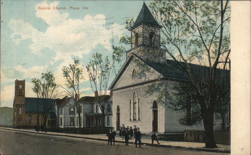 Exterior View of Baptist Church Pana Illinois