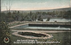 Nescopic Springs and Fountain Lake Glen Summit Springs, PA Postcard Postcard Postcard