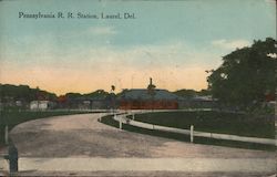 Pennsylvania Railroad Station Laurel, DE Postcard Postcard Postcard