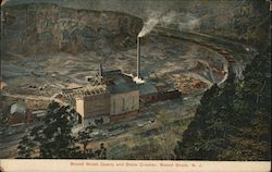 Aerial View of Bound Brook Quarry and Stone Crusher Postcard