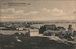 Bird's Eye View East Side Fort Pond Bay, 1912, Montauk, Long Island, New York Postcard Postcard Postcard