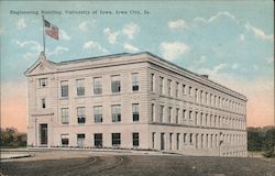 Exterior View of the Engineering Building at University of Iowa Postcard