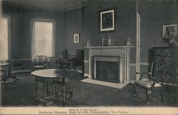 The Parlor Randolph Mansion Built in 1791 Philadelphia, PA Postcard Postcard Postcard